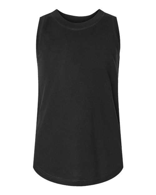 Lat 2692 Girls' Relaxed Fine Jersey Tank Top - Black - HIT a Double - 1