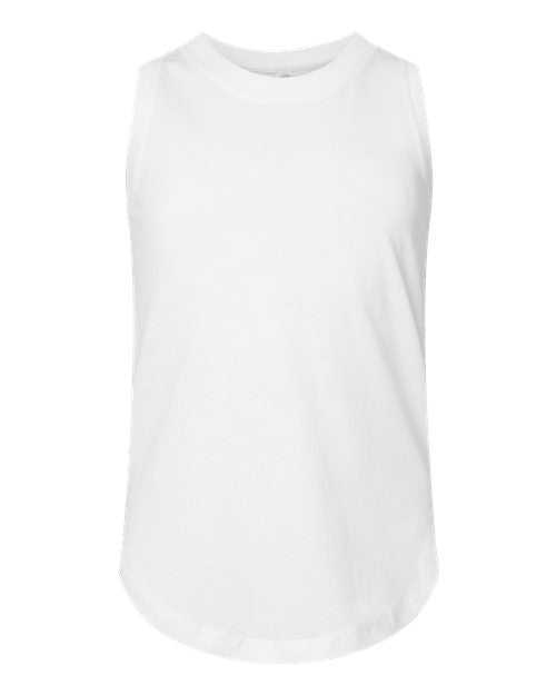 Lat 2692 Girls&#39; Relaxed Fine Jersey Tank Top - White - HIT a Double - 2