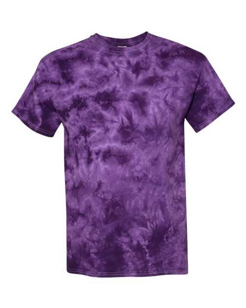 Dyenomite 20BCR Youth Crystal Tie-Dyed T-Shirt - Purple - HIT a Double - 1