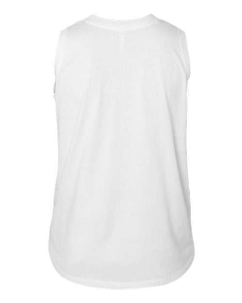 Lat 3892 Women&#39;s Curvy Relaxed Fine Jersey Tank - White - HIT a Double - 1