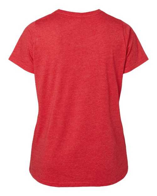 Lat 3816 Curvy Collection Women&#39;s Fine Jersey Tee - Vintage Red - HIT a Double - 1