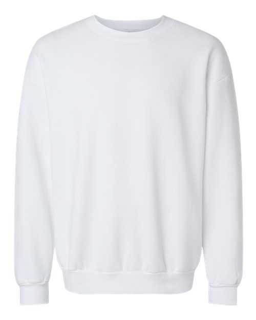 American Apparel RF496 ReFlex Fleece Crewneck Sweatshirt - White - HIT a Double - 2