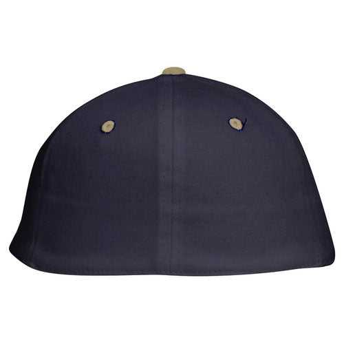 OTTO 11-018 Stretchable Deluxe Brushed Cotton Twill 6 Panel Low Profile Pro Style Cap - Khaki Navy - HIT a Double - 2