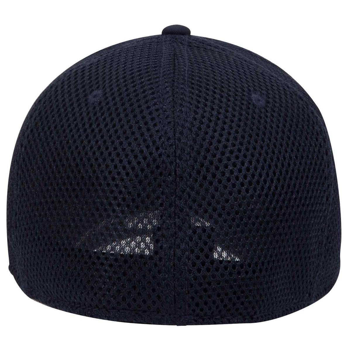 OTTO 11-1169 Cotton Twill w/ Stretchable Polyester Air Mesh Back &quot;OTTO Flex&quot; 6 Panel Low Profile Baseball Cap - Navy - HIT a Double - 2