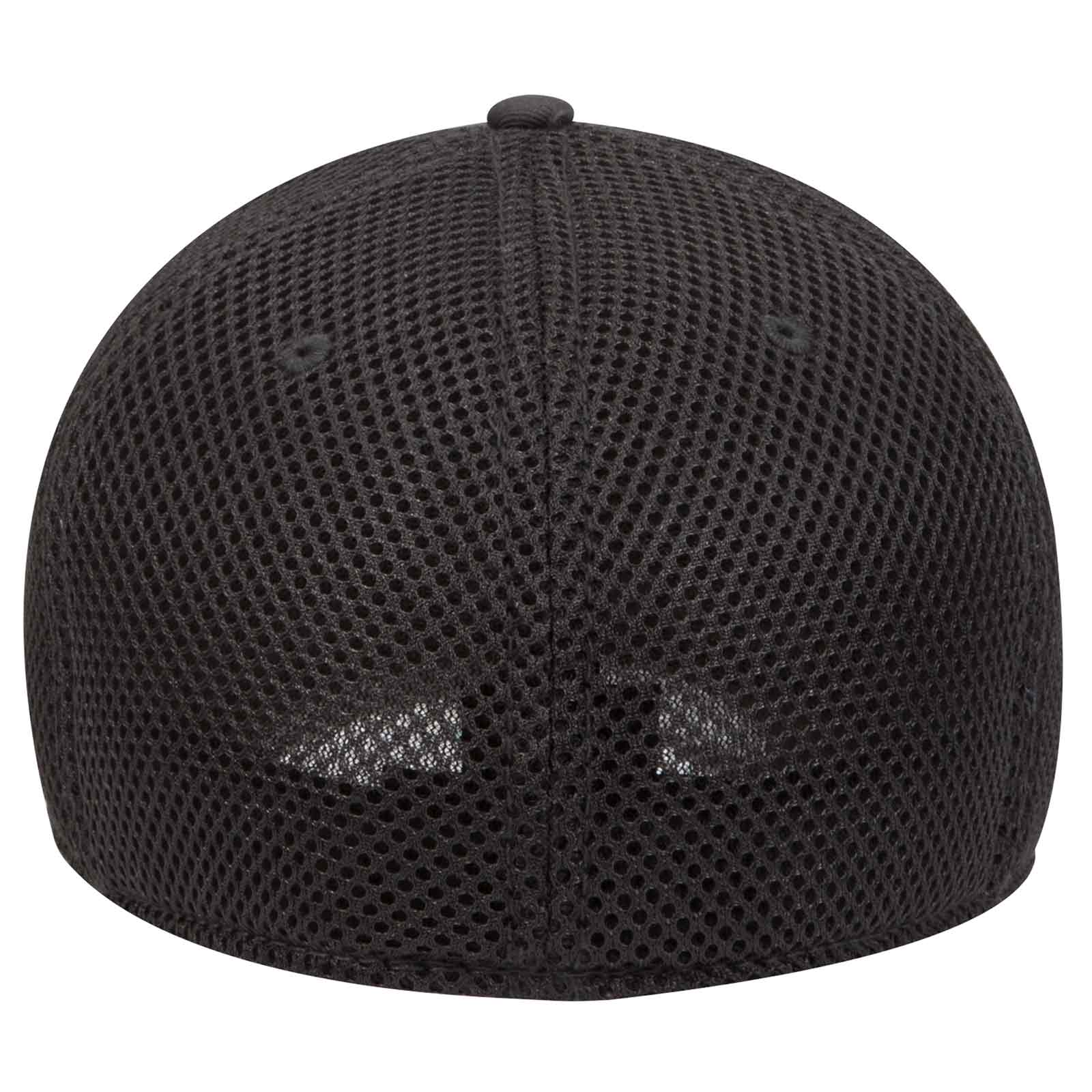 OTTO 11-1169 Cotton Twill w/ Stretchable Polyester Air Mesh Back "OTTO Flex" 6 Panel Low Profile Baseball Cap - Charcoal Gray - HIT a Double - 1