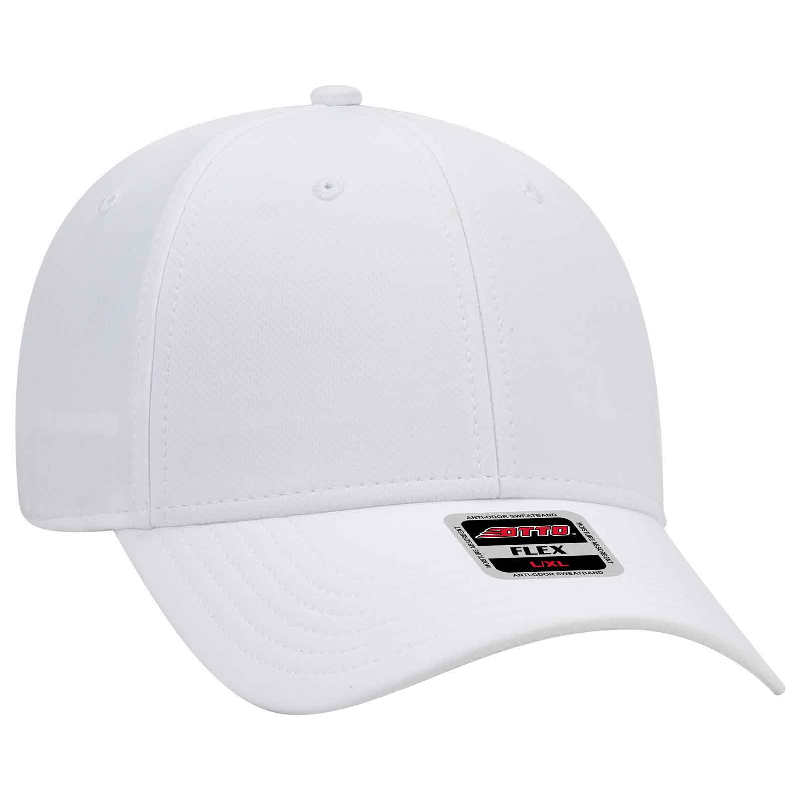 OTTO 11-1257 Flex 6 Panel Low Profile UPF 50+ Cool Comfort Performance Stretchable Knit Cap - White - HIT a Double - 1