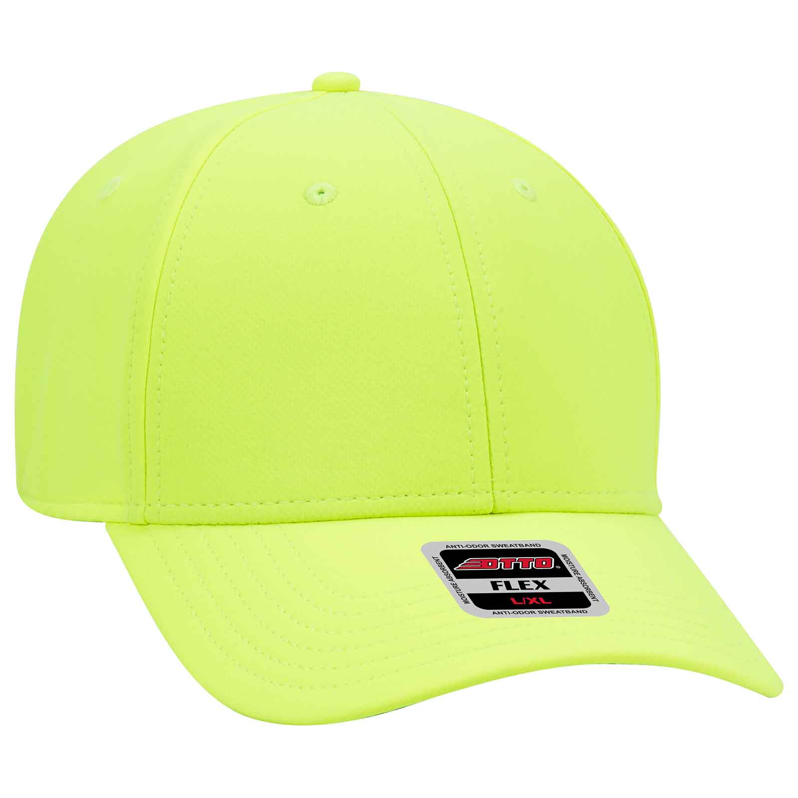 OTTO 11-1257 Flex 6 Panel Low Profile UPF 50+ Cool Comfort Performance Stretchable Knit Cap - Neon Yellow - HIT a Double - 1