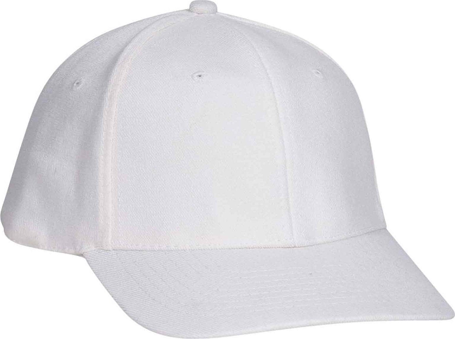 OTTO 11-194 Stretchable Wool Blend Low Profile Pro Style Cap - White - HIT a Double - 1