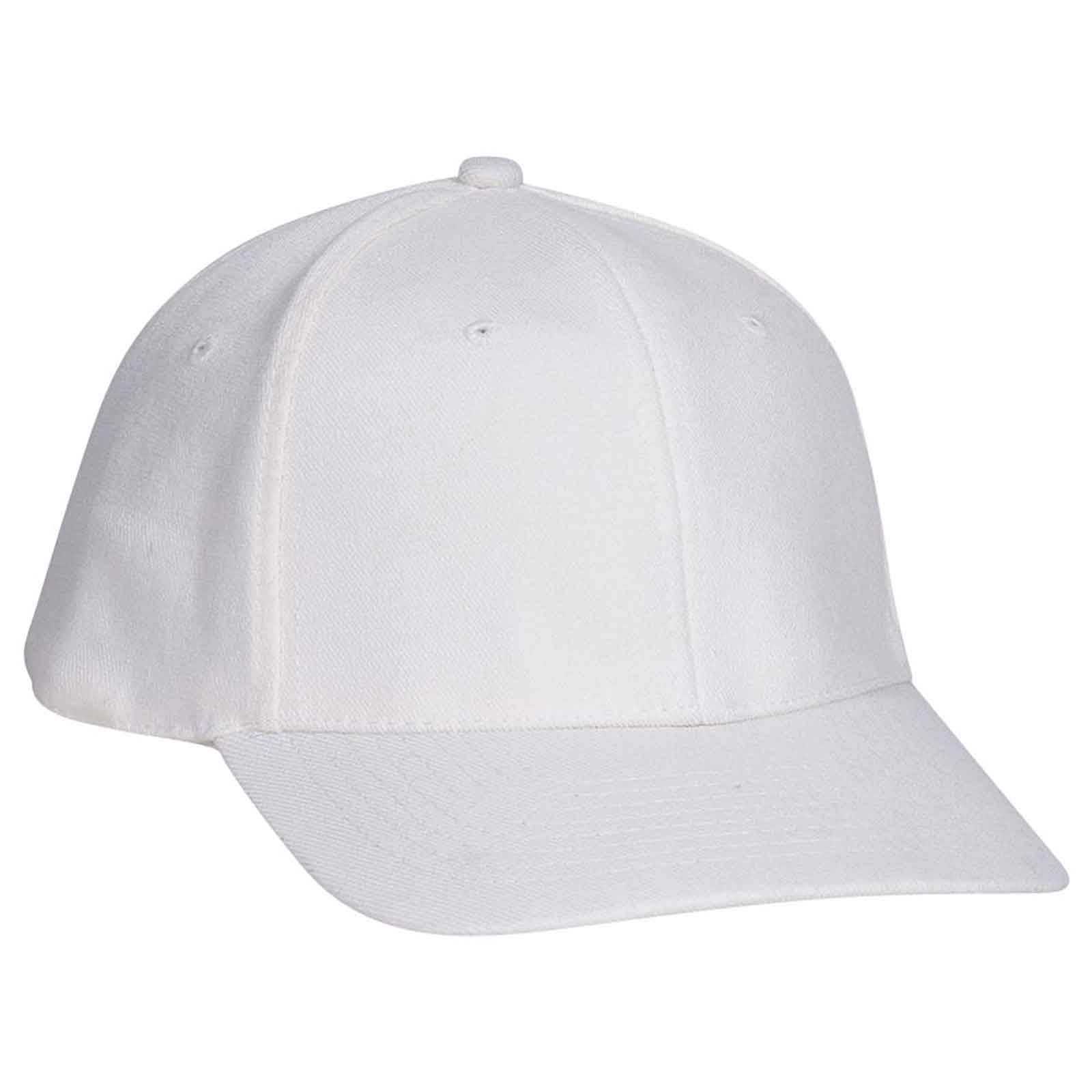 OTTO 11-194 Stretchable Wool Blend Low Profile Pro Style Cap - White - HIT a Double - 1