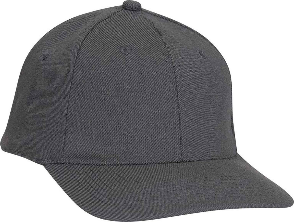 OTTO 11-194 Stretchable Wool Blend Low Profile Pro Style Cap - Charcoal Gray - HIT a Double - 1