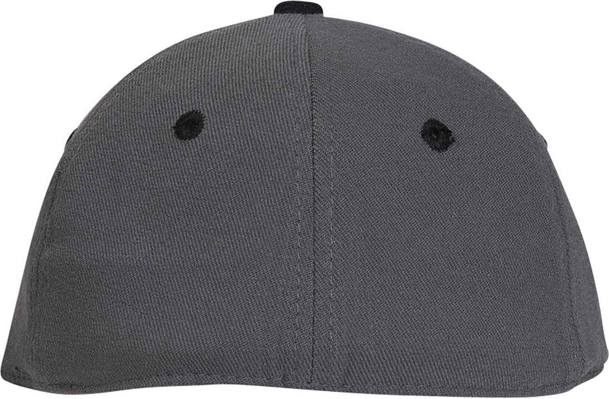 OTTO 11-194 Stretchable Wool Blend Low Profile Pro Style Cap - Black Charcoal Gray - HIT a Double - 2