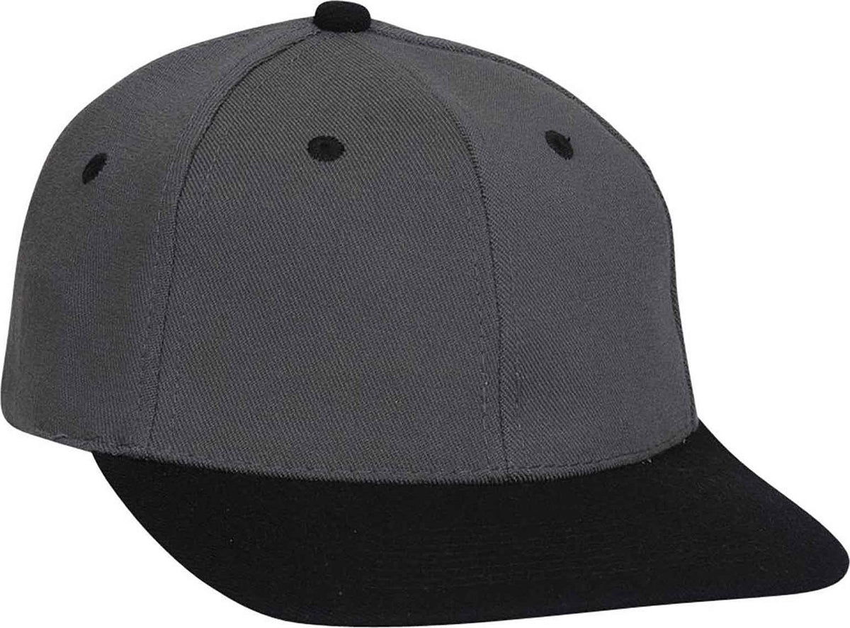 OTTO 11-194 Stretchable Wool Blend Low Profile Pro Style Cap - Black Charcoal Gray - HIT a Double - 1