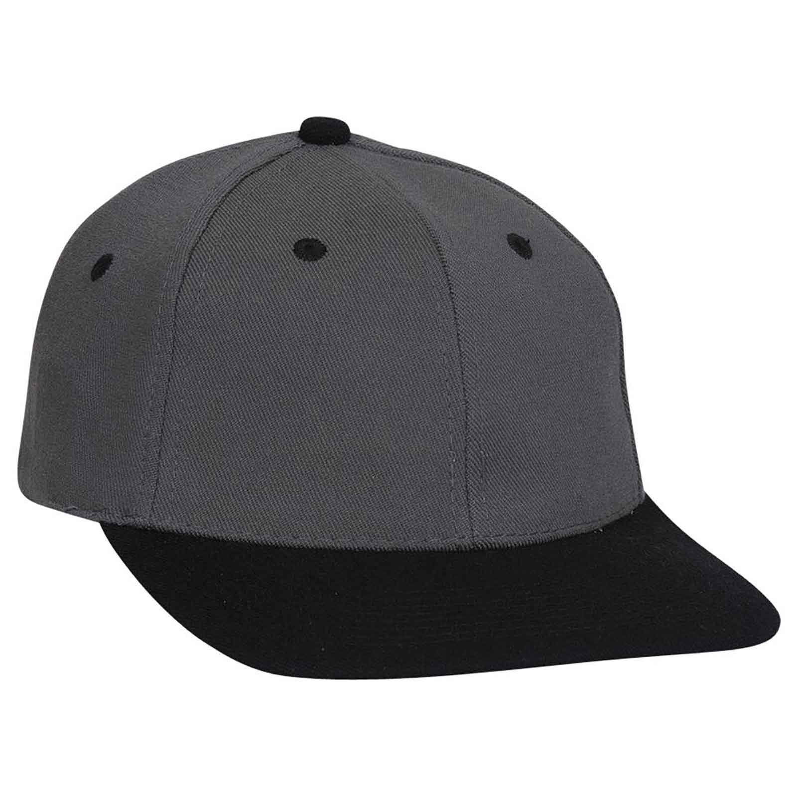 OTTO 11-194 Stretchable Wool Blend Low Profile Pro Style Cap - Black Charcoal Gray - HIT a Double - 1