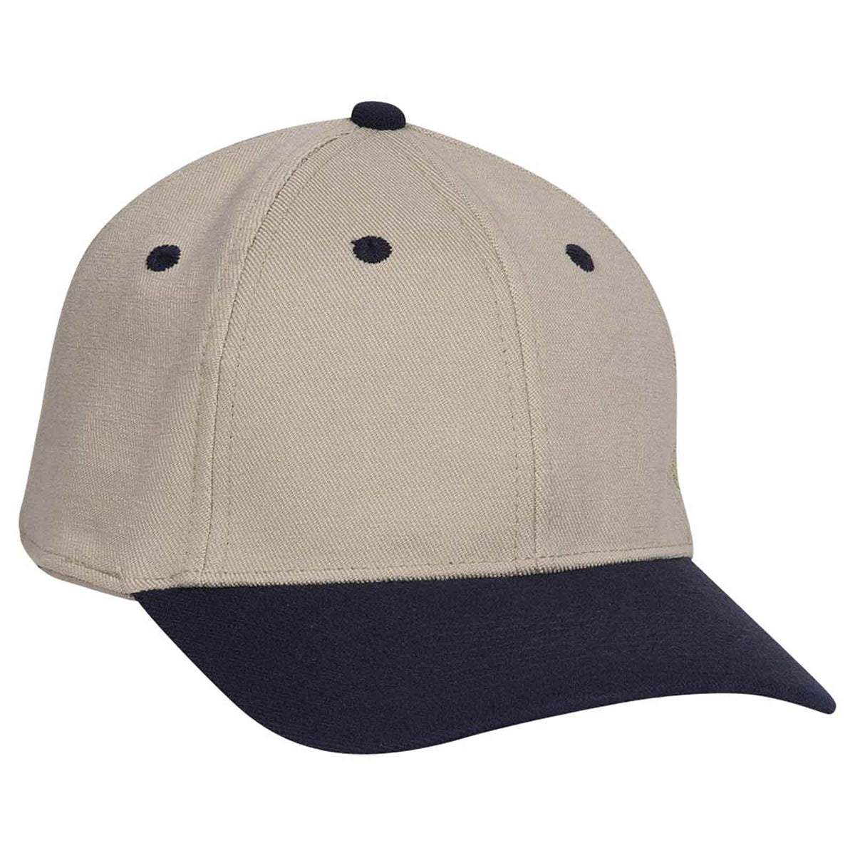 OTTO 11-194 Stretchable Wool Blend Low Profile Pro Style Cap - Navy Khaki - HIT a Double - 1