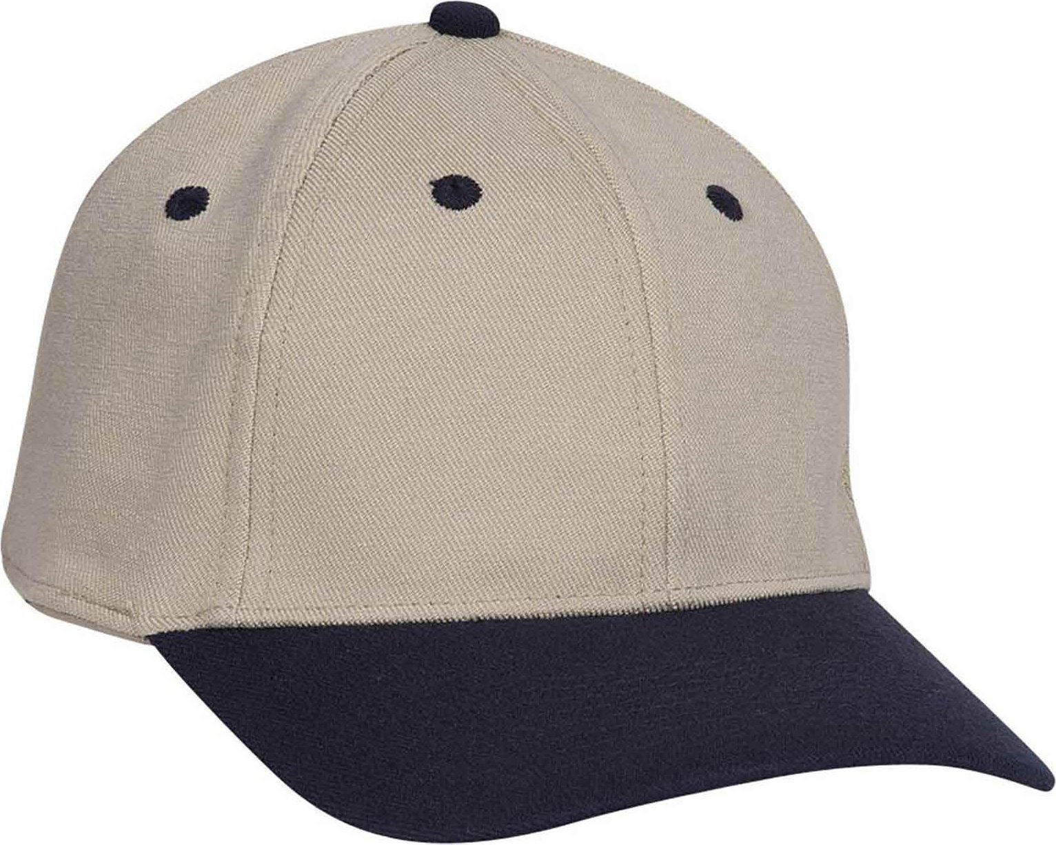 OTTO 11-194 Stretchable Wool Blend Low Profile Pro Style Cap - Navy Khaki - HIT a Double - 1