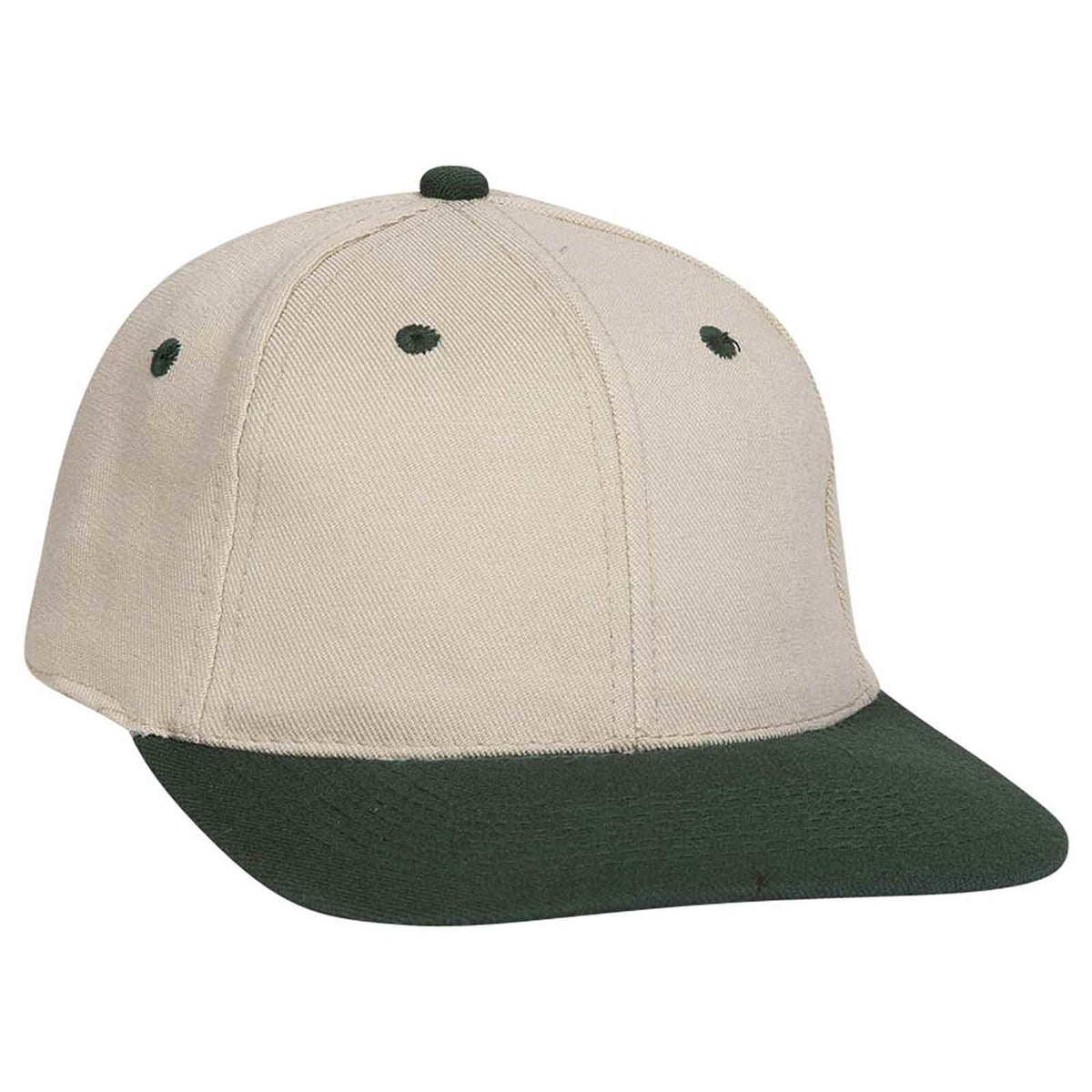 OTTO 11-194 Stretchable Wool Blend Low Profile Pro Style Cap - Dark Green Khaki - HIT a Double - 1