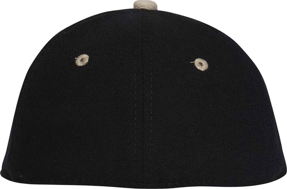 OTTO 11-194 Stretchable Wool Blend Low Profile Pro Style Cap - Khaki Black - HIT a Double - 2