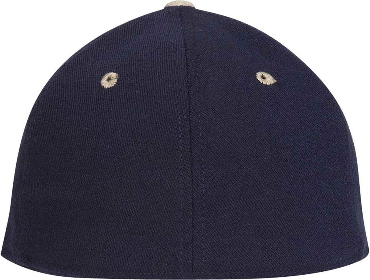 OTTO 11-194 Stretchable Wool Blend Low Profile Pro Style Cap - Khaki Navy - HIT a Double - 2