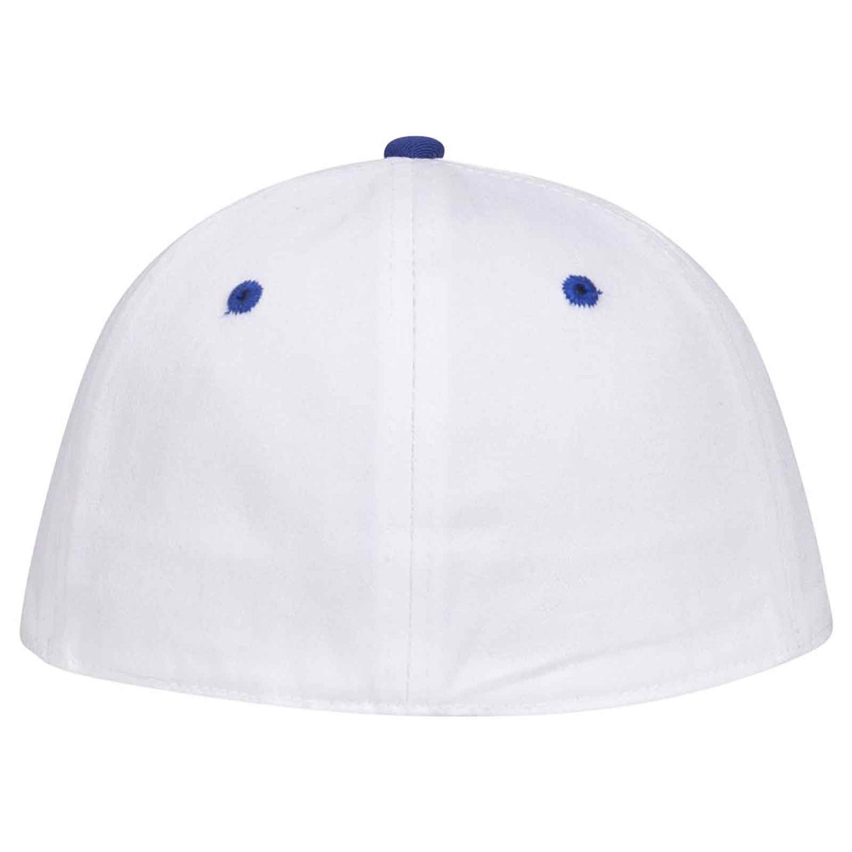 OTTO 12-267 Stretchable Deluxe Brushed Cotton Twill Sandwich Visor Low Profile Pro Style Cap S/M - Royal White White - HIT a Double - 2