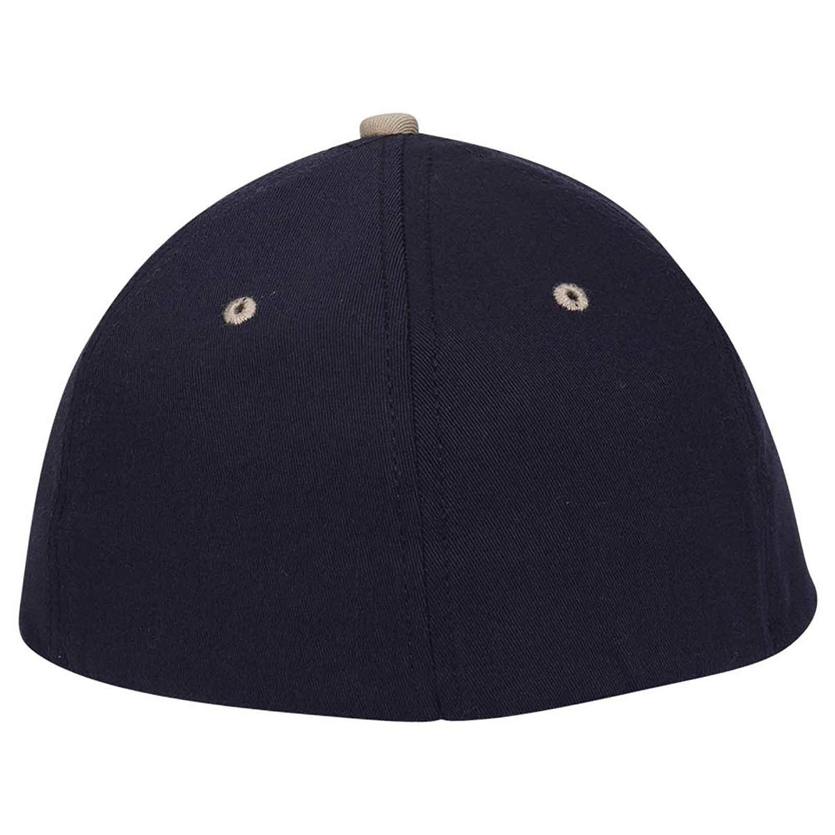 OTTO 12-267 Stretchable Deluxe Brushed Cotton Twill Sandwich Visor Low Profile Pro Style Cap S/M - Navy Navy Khaki - HIT a Double - 2