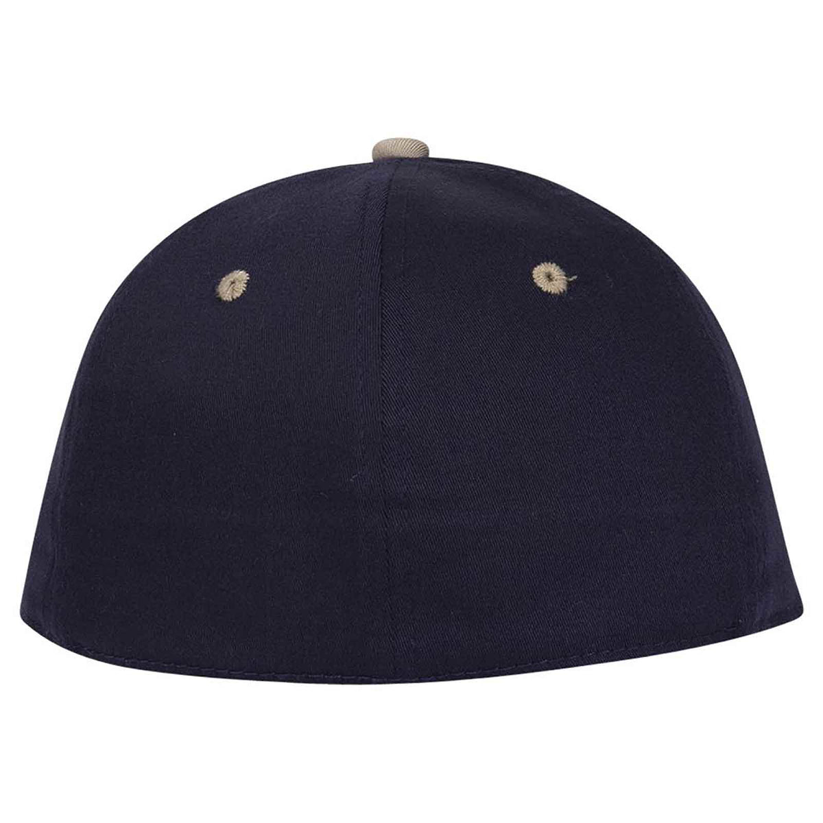 OTTO 12-267 Stretchable Deluxe Brushed Cotton Twill Sandwich Visor Low Profile Pro Style Cap S/M - Khaki Navy Navy - HIT a Double - 2