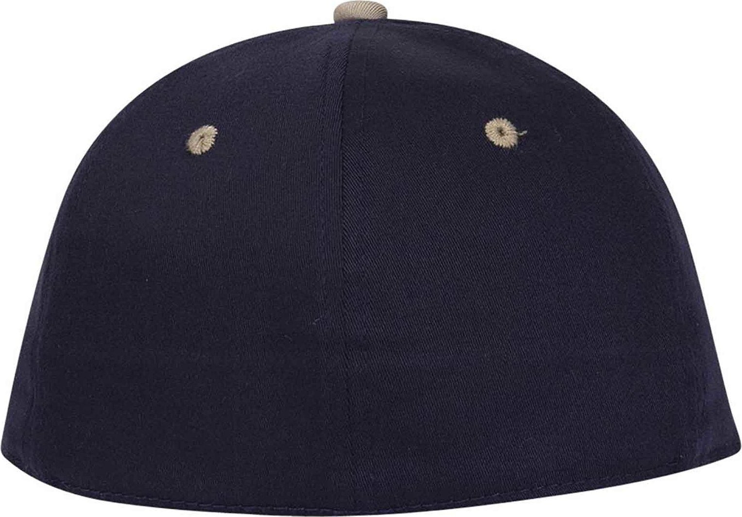 OTTO 12-267 Stretchable Deluxe Brushed Cotton Twill Sandwich Visor Low Profile Pro Style Cap S/M - Khaki Navy Navy - HIT a Double - 1