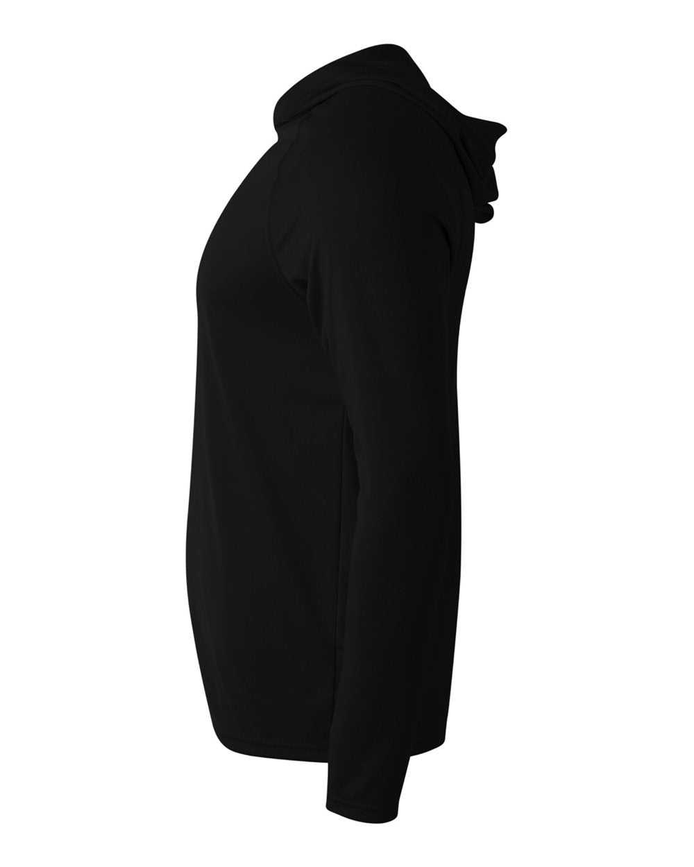 A4 N3409 Long Sleeve Hooded Tee - Black - HIT a Double