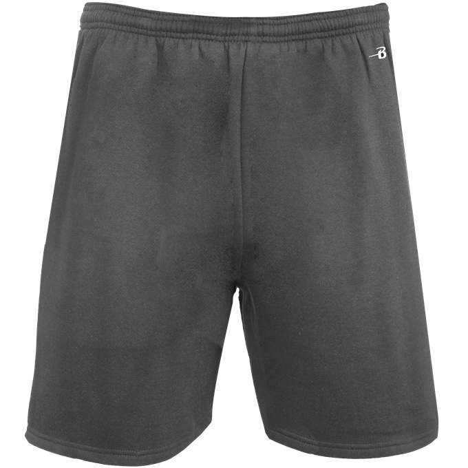 Badger Sport 2217 Athletic Fleece Youth 7&quot; Short - Charcoal - HIT a Double - 1