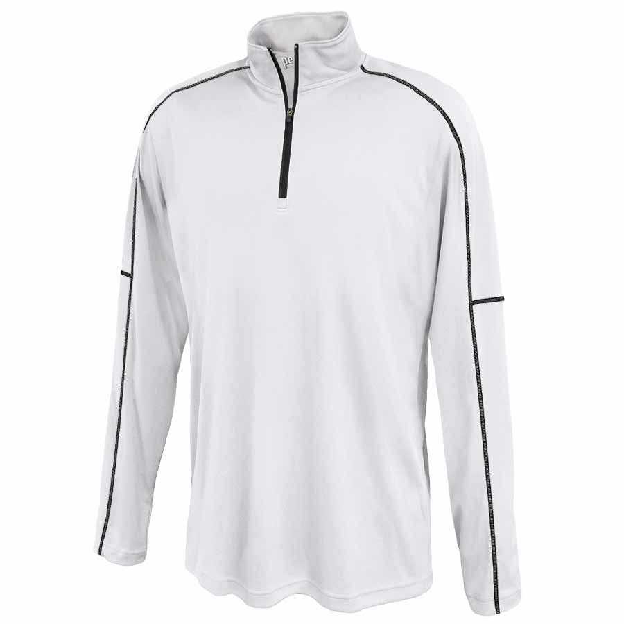 Pennant 1215 Men&#39;s Conquest 1/4 Zip Long Sleeve Top - White - HIT a Double