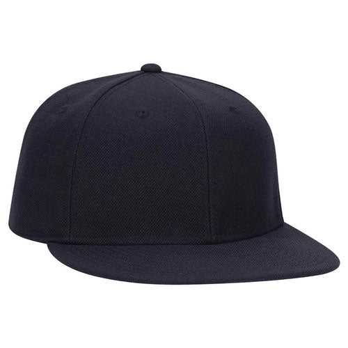 OTTO 123-969 Fit Wool Blend Flat Visor Fitted Pro Style Cap - Navy - HIT a Double - 1