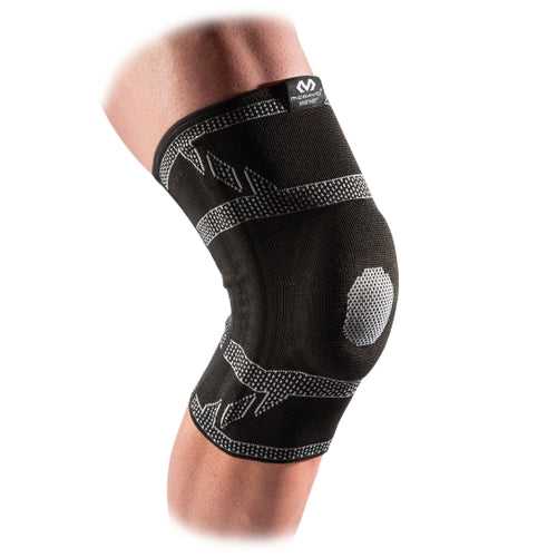 McDavid MD5133 Elite Engineered Elastic Knee Sleeve with Gel Buttress and Stays Adult - Black - HIT a Double