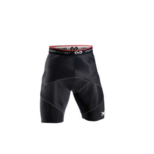 McDavid MD8200 Cross Compression Short with Hip Spica Adult - Black Gray - HIT a Double
