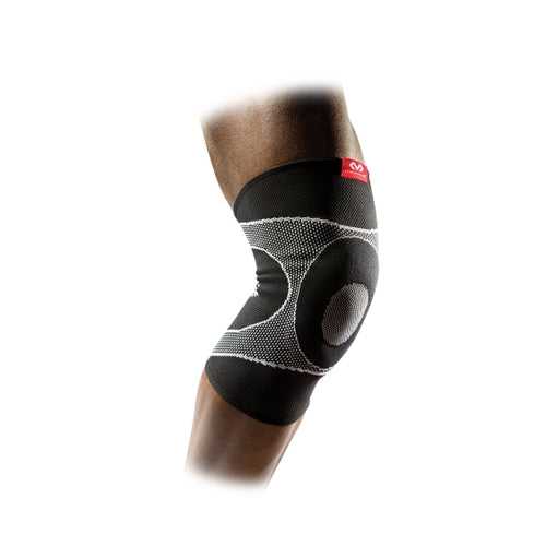 McDavid MD5125 Knee Sleeve Adult Way Elastic with Gel Buttress - Dark Gray White - HIT a Double