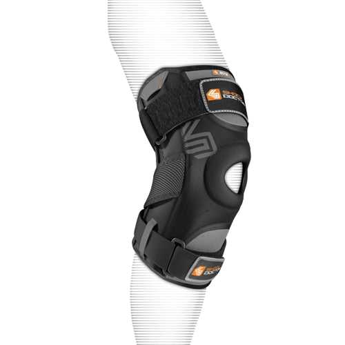 Shock Doctor 872 Knee Support with Dual Hinges Adult - Black - HIT a Double