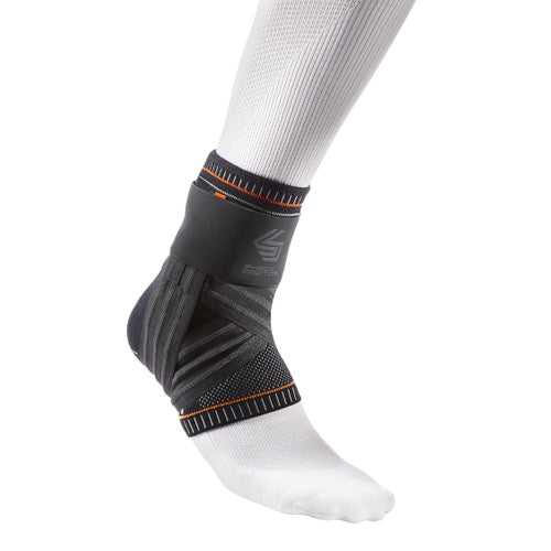 Shock Doctor 2052 Ultra Knit Ankle Brace with Figure 6 Strap and Stays - Black - HIT a Double