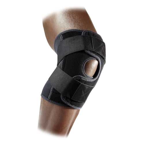 McDavid MD4195 Knee Support Adjustable Cross Straps Adult - Black - HIT a Double