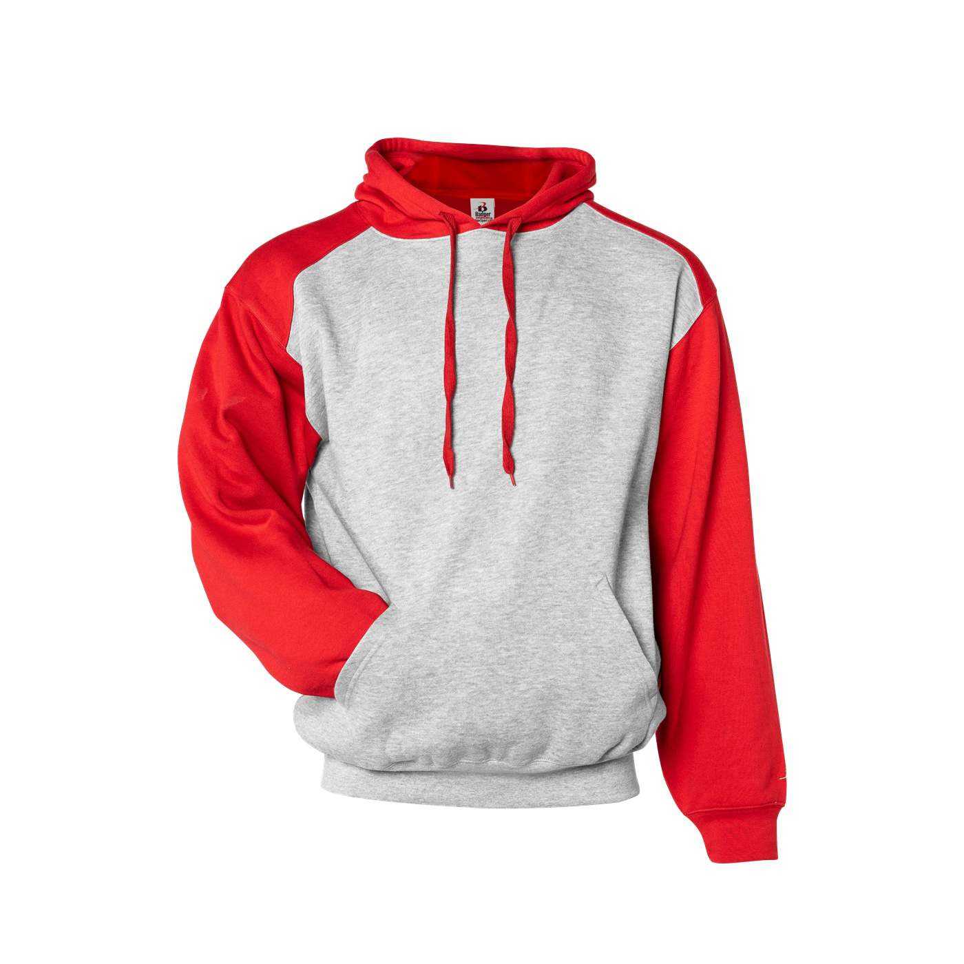 Badger Sport 1249 Athletic Fleece Sport Hoodie - Oxford Red - HIT a Double - 1