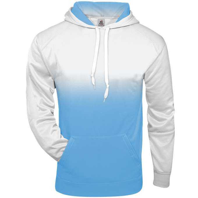 Badger Sport 2403 Ombre Youth Hoodie - White Columbia Blue - HIT a Double - 1