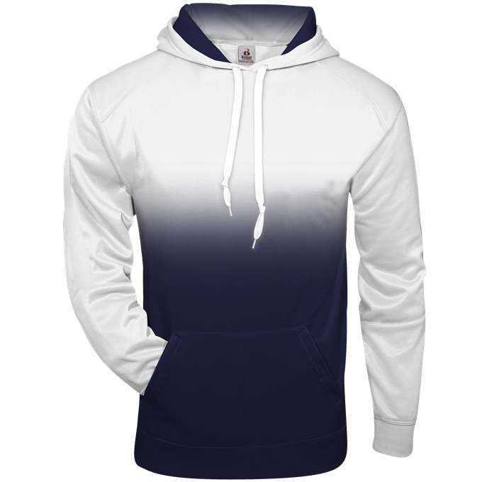 Badger Sport 2403 Ombre Youth Hoodie - White Navy - HIT a Double - 1