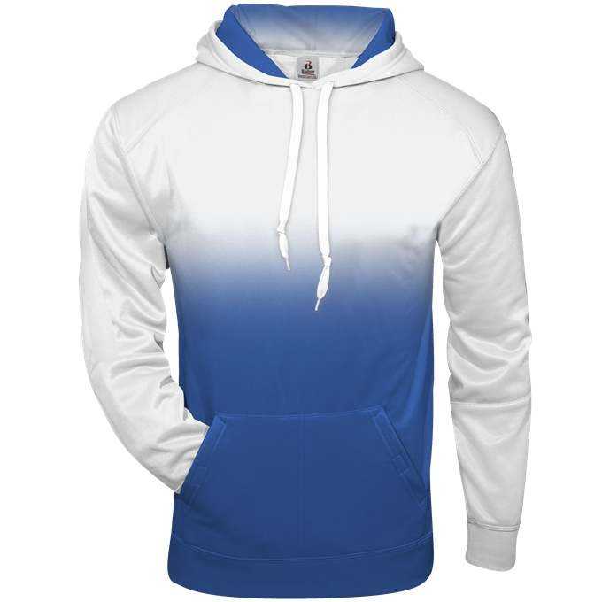 Badger Sport 1403 Ombre Hoodie - White Royal - HIT a Double - 1