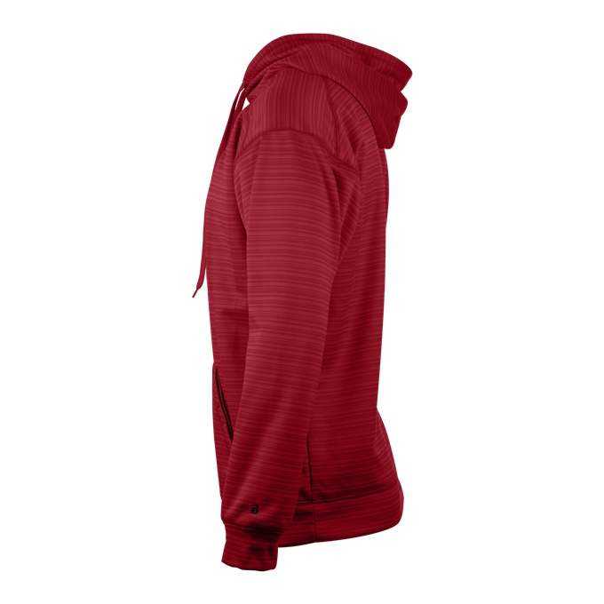 Badger Sport 1425 Stripe Hoodie - Red - HIT a Double - 2