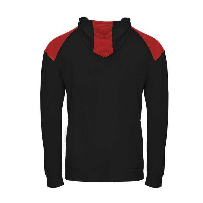 Badger Sport 1440 Breakout Performance Fleece Hoodie - Black Red - HIT a Double - 3
