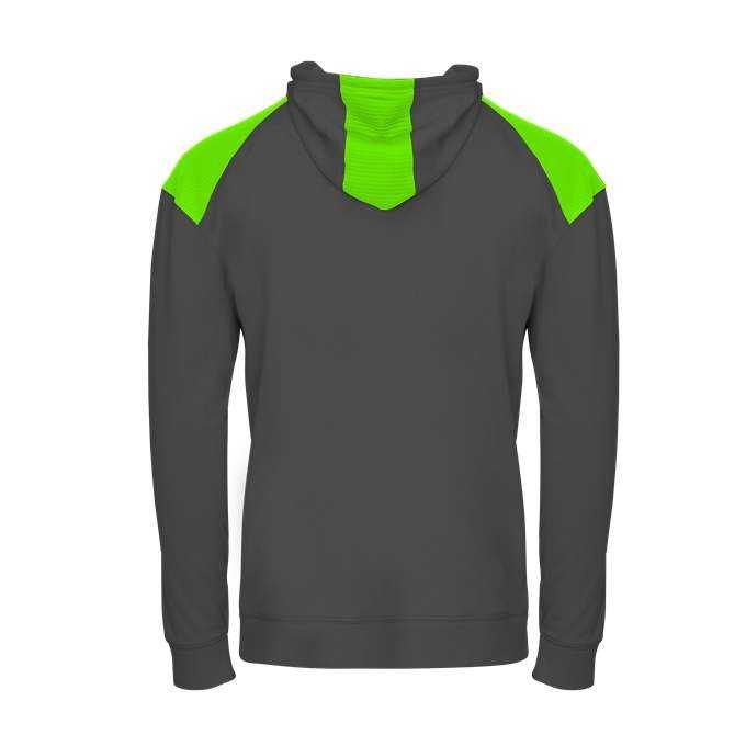Badger Sport 1440 Breakout Performance Fleece Hoodie - Graphite Lime - HIT a Double - 3