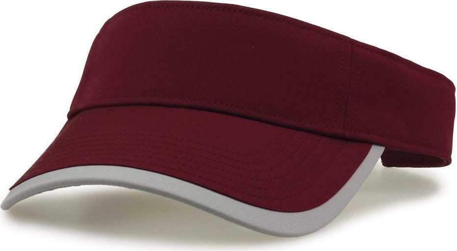 The Game GB463 Gamechanger Visor with Bill Tipping - Dark Maroon Gray - HIT A Double