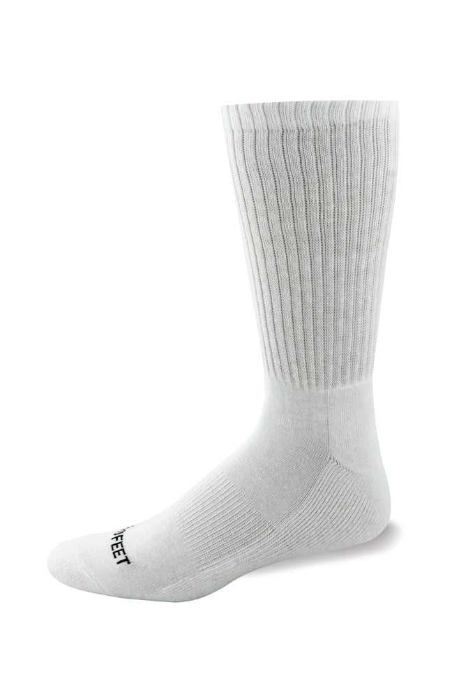 Pro Feet 204 Cotton Crew Socks - White - HIT a Double