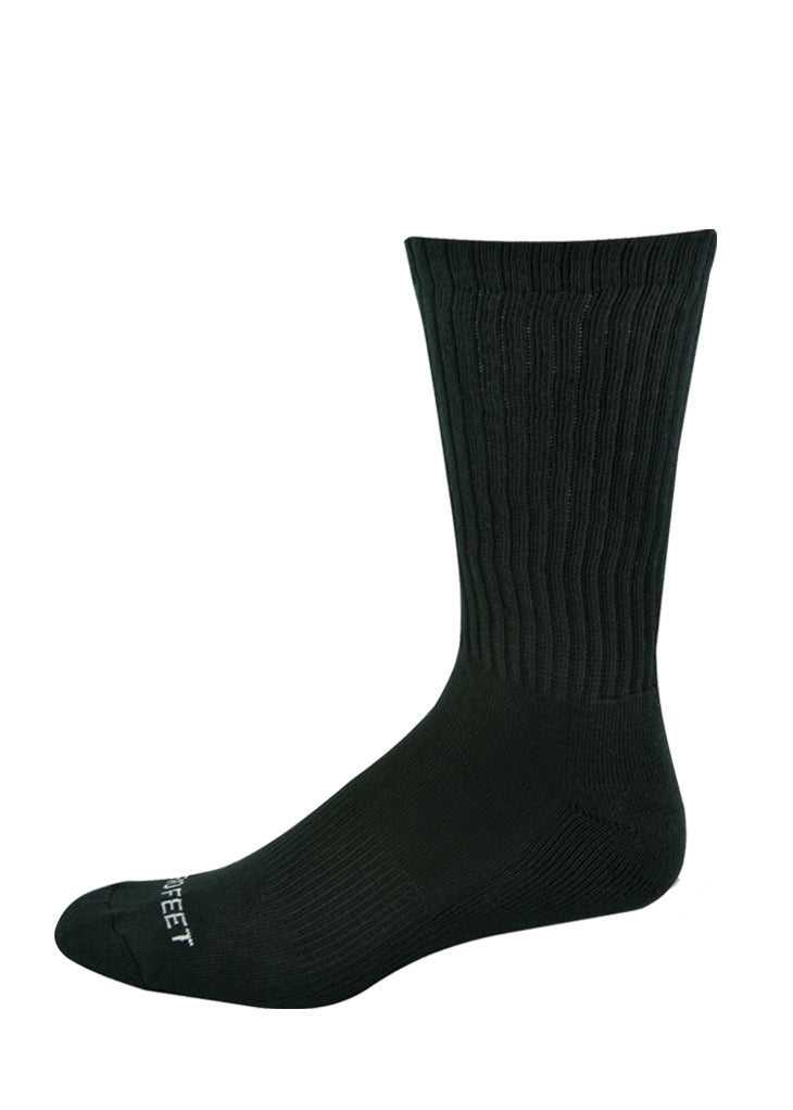 Pro Feet 204 Cotton Crew Socks - Black - HIT a Double