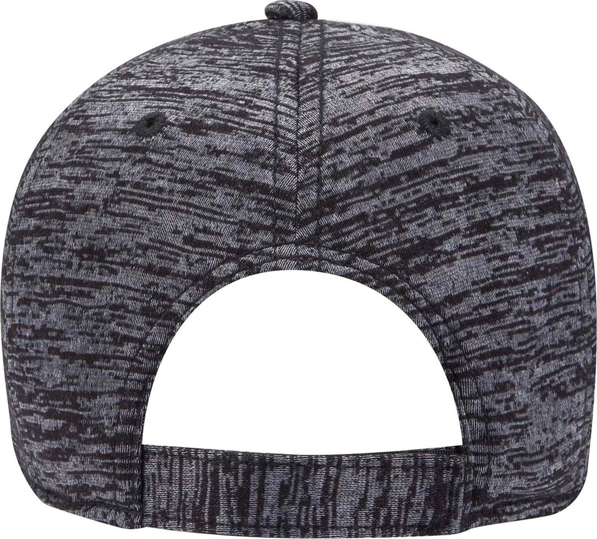 OTTO 19-1232 Otto Comfy Fit 6 Panel Low Profile Baseball Cap - Heather Black - HIT a Double - 2