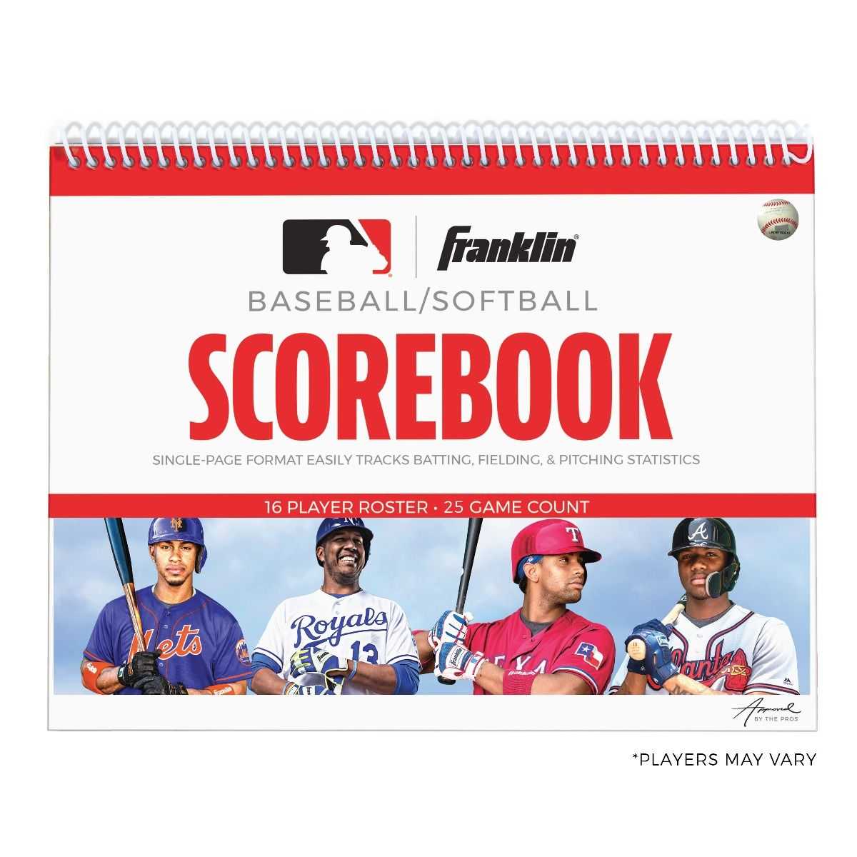 Franklin Sports MLB Baseball/Softball Scorebook - HIT A Double