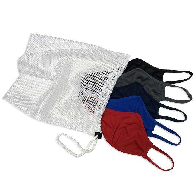 Badger Sport 1935 B-Core 5 Pk Face Guard with Machine-Washable Mesh Laundry Bag - Dark Multi - HIT a Double - 1