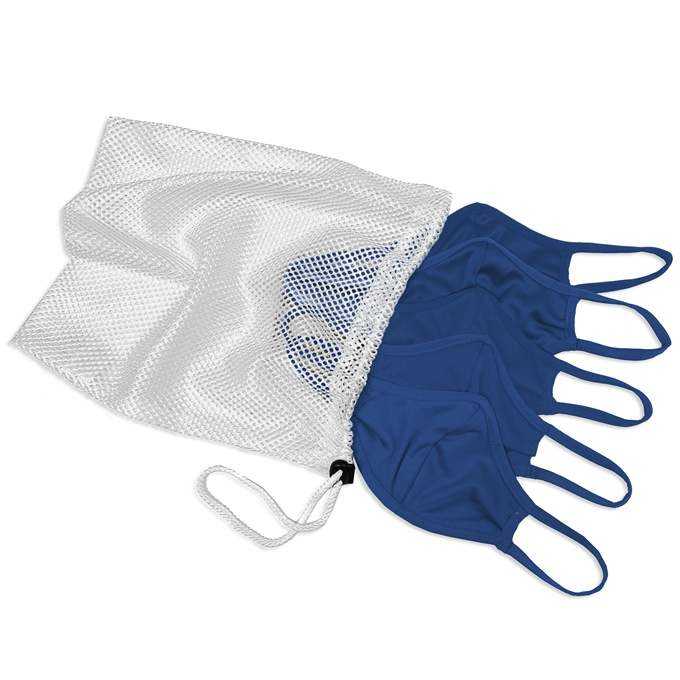 Badger Sport 1935 B-Core 5 Pk Face Guard with Machine-Washable Mesh Laundry Bag - Royal - HIT a Double - 1